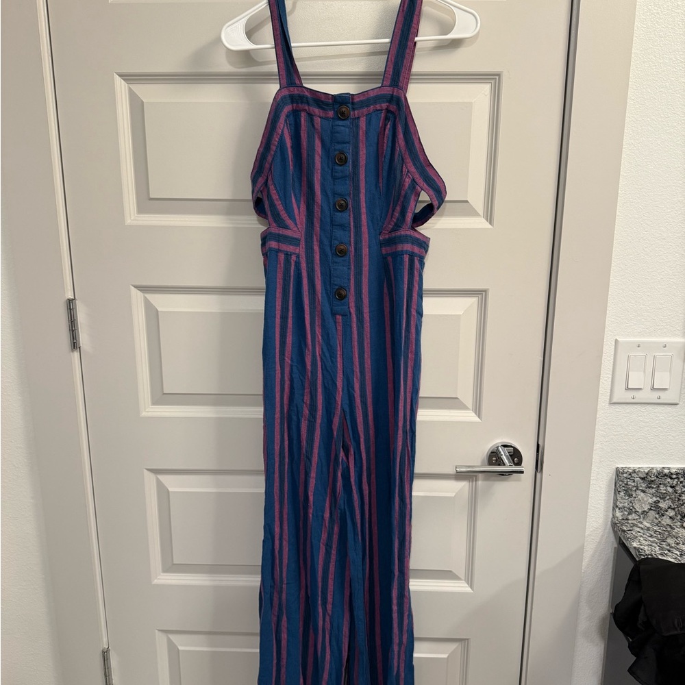 Urban Outfitters Blue and Pink Striped Kids Jumpsuit